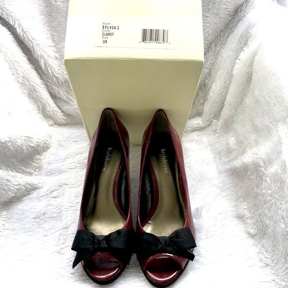 Liz Claiborne Shoes - Liz Claiborne NEW IN BOX Vintage Style Sylvia Claret Heels Sz 8